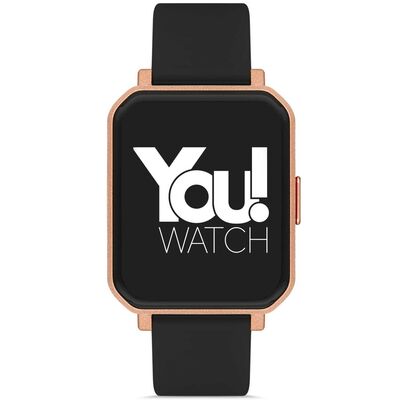 You Watch F12-Yf123 You Smart Rose & Black Silicon Unisex Kol Saati