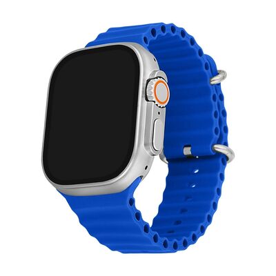 You Watch A8-A84 You Smart Silver & Blue Silicon Unisex Kol Saati