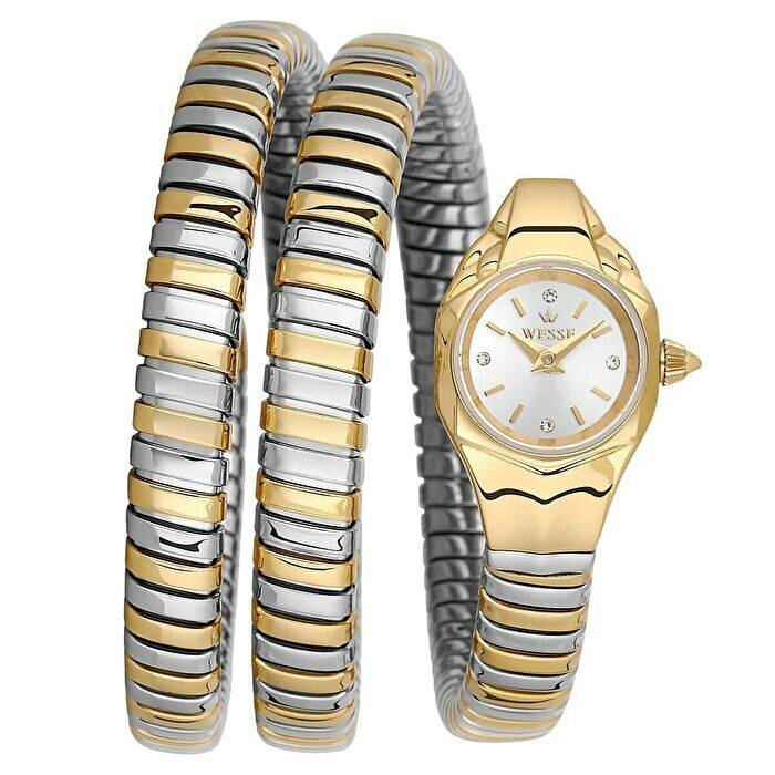 Wesse WWL1163-03 Quartz Çelik Gri Altın Rengi 23 Mm Kadın Kol Saati