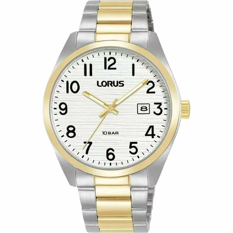 Lorus RH912RX9 Quartz Çelik Altın/Gri Beyaz Kadran 39 Mm Erkek Kol Saati