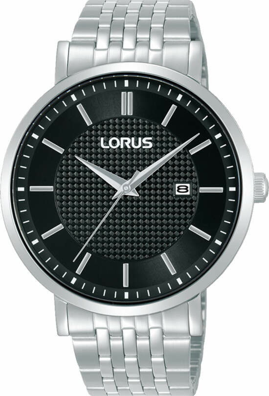 Lorus RH953RX9 Quartz Çelik Gri Siyah Kadran 42 Mm Erkek Kol Saati