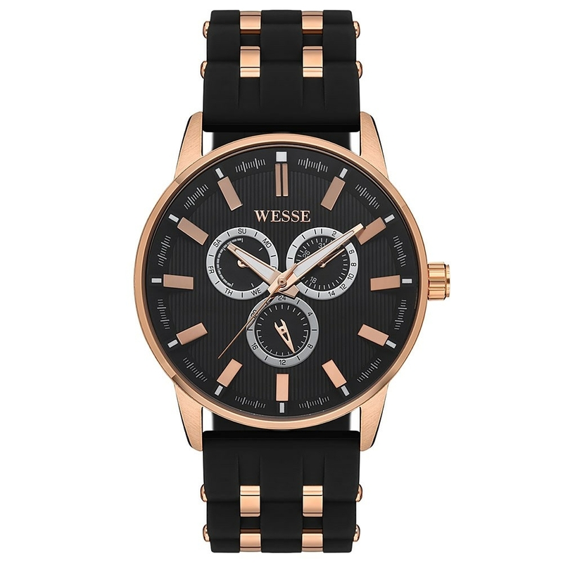 Wesse WWG206702 Quartz Silikon Rose/Siyah 45 Mm Erkek Kol Saati