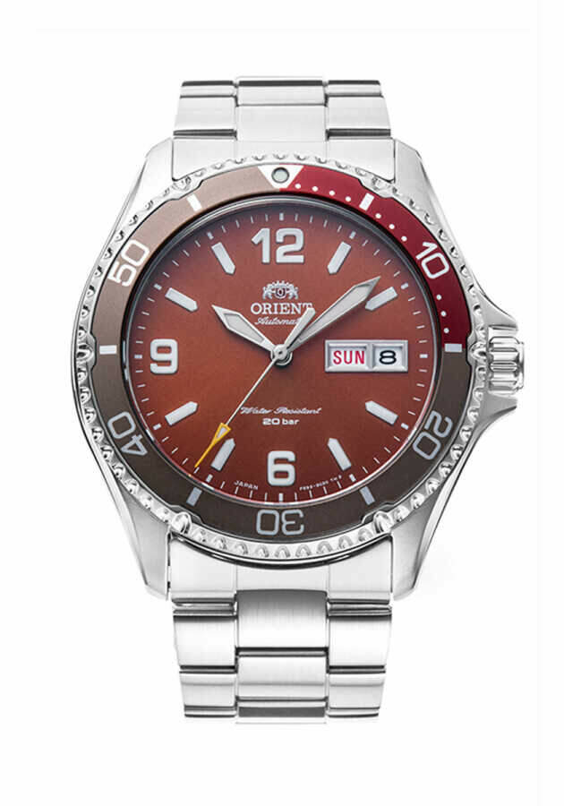 Orient RA-AA0820R19B Otomatik Çelik Gri Kırmızı Kadran Safir Cam 42 Mm Erkek Kol Saati