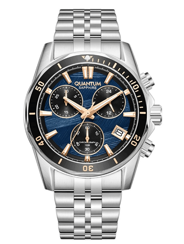 Quantum PWG1234B.590 Quartz Çelik Gri Safir 10 Atm 42 Mm Erkek Kol Saati
