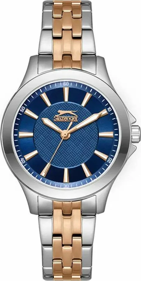 Slazenger SL.09.2349.3.04 Quartz Çelik Rose/Gri Mavi Kadran 35 Mm Kadın Kol Saati
