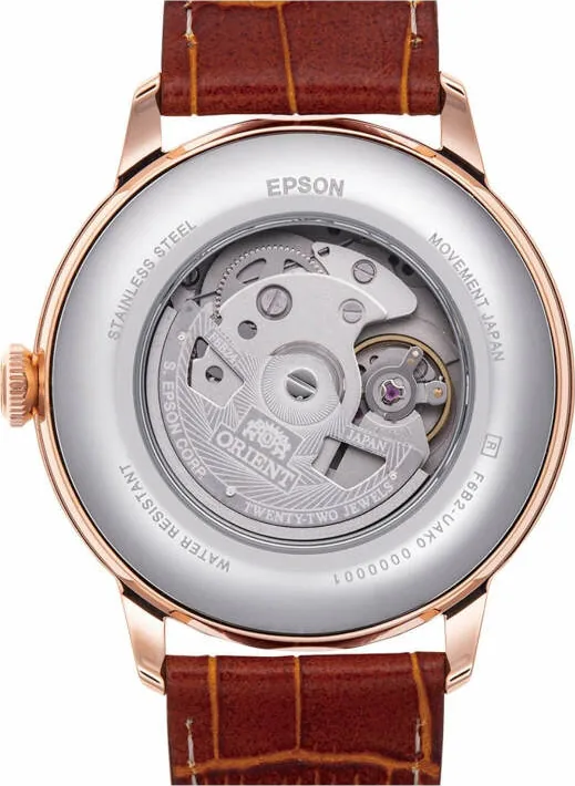 Orient RA-AK0801S30B Otomatik Deri Kahverengi Beyaz Kadran 42 Mm Erkek Kol Saati