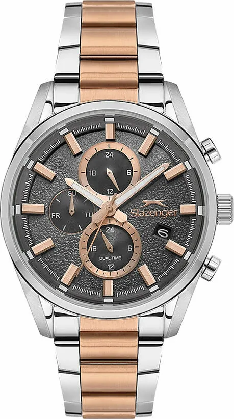 Slazenger SL.09.2515.2.04 Quartz Çelik Rose/Gri Füme Kadran 42 Mm Erkek Kol Saati