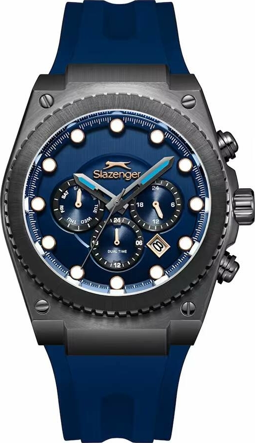 Slazenger SL.09.2568.2.699 Quartz Silikon Mavi 44 Mm Erkek Kol Saati