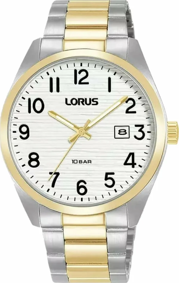 Lorus RH912RX9 Quartz Çelik Altın/Gri Beyaz Kadran 39 Mm Erkek Kol Saati