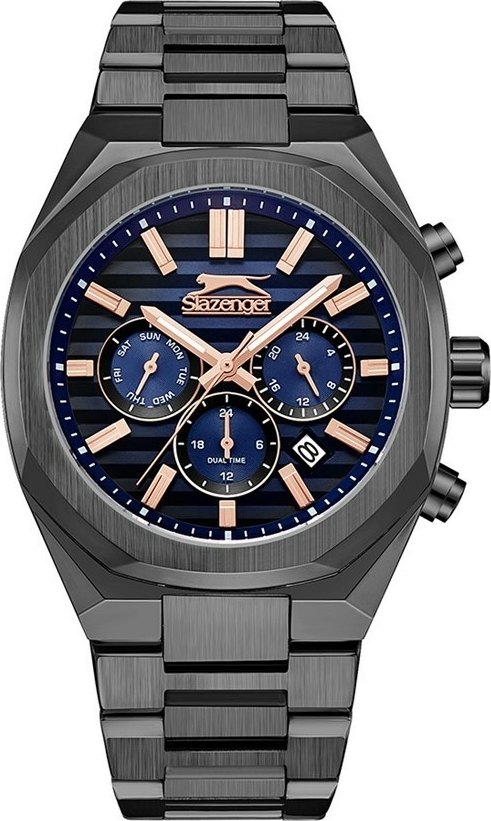 Slazenger SL.09.2422.2.04 Quartz Çelik Siyah 45 Mm Erkek Kol Saati