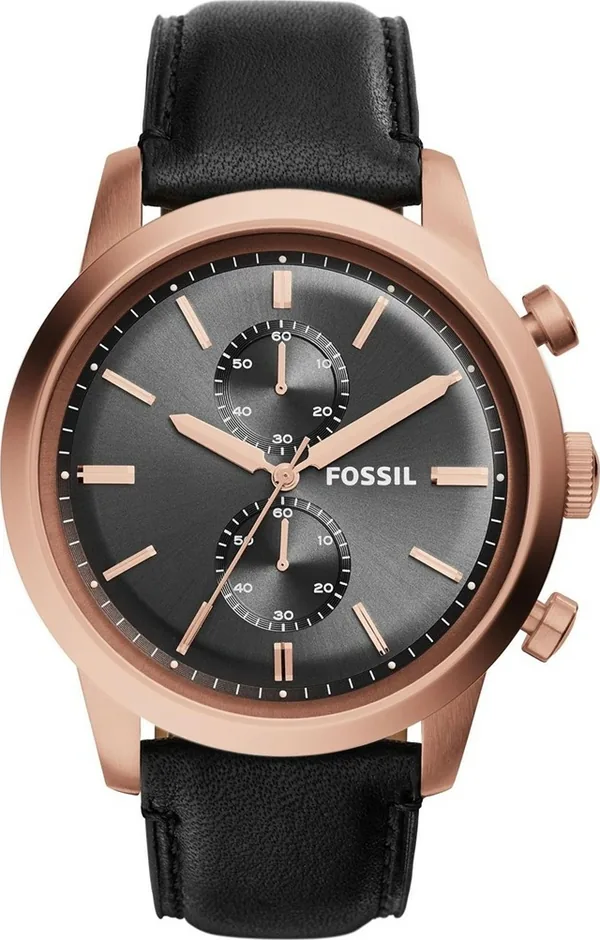 Fossil FFS5097 Quartz Deri Siyah 48 Mm Erkek Kol Saati