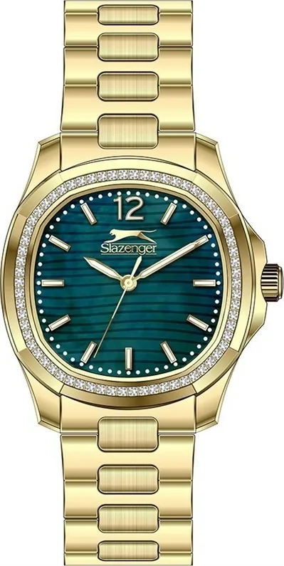 Slazenger SL.09.2238.3.04 Quartz Çelik Gold Yeşil Kadran 36 Mm Kadın Kol Saati