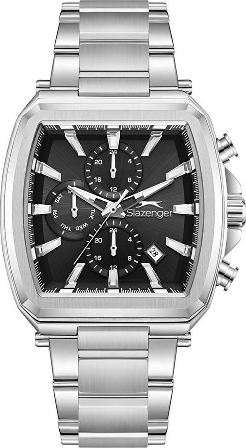 Slazenger SL.09.2650.2.350 Quartz Çelik Gri Siyah Kadran 10 Atm 42 Mm Erkek Kol Saati