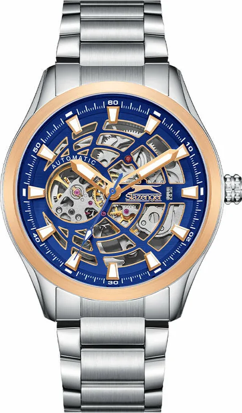 Slazenger SL.09.2411.1.03 Otomatik Çelik Gri Lacivert Kadran 44 Mm Erkek Kol Saati