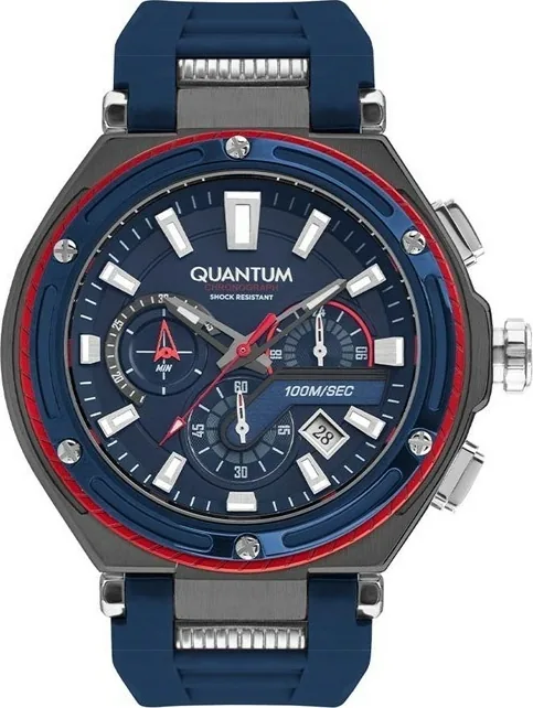 Quantum HNG1010.099 Quartz Silikon Lacivert 10 Atm 50 Mm Erkek Saat