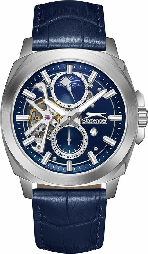 Slazenger  SL.09.2440.2.03 Quartz Deri Lacivert 44 Mm Erkek Kol Saati