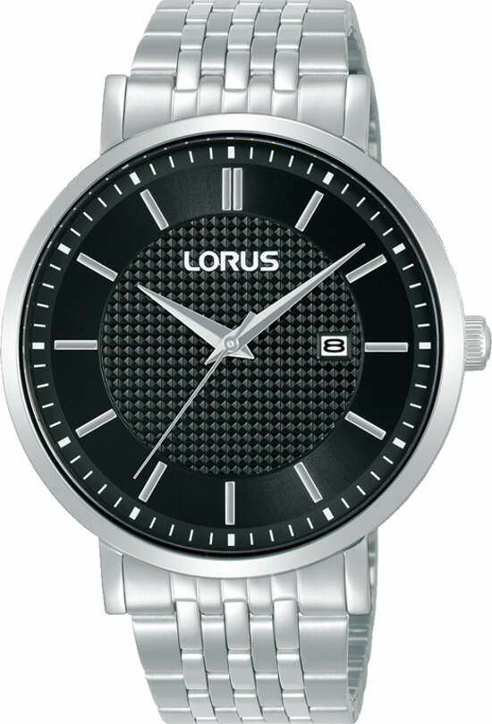 Lorus RH953RX9 Quartz Çelik Gri Siyah Kadran 42 Mm Erkek Kol Saati