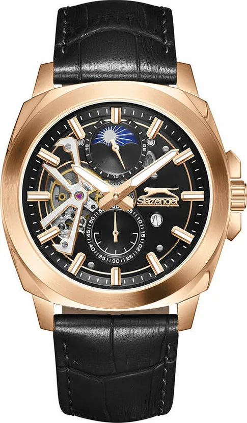 Slazenger SL.09.2440.2.05 Quartz Deri Siyah 44 Mm Erkek Kol Saati