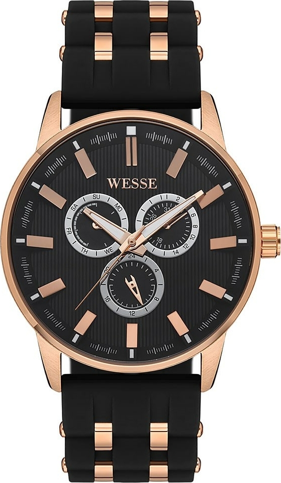 Wesse WWG206702 Quartz Silikon Rose/Siyah 45 Mm Erkek Kol Saati