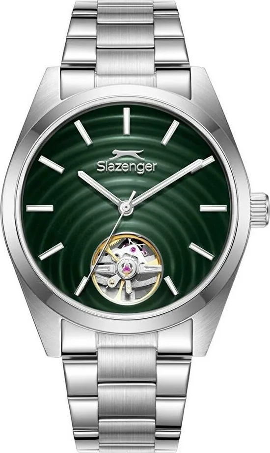 Slazenger SL.09.2625.1.390 Otomatik Çelik Gri Yeşil Kadran 10 Atm 42 Mm Erkek Kol Saati