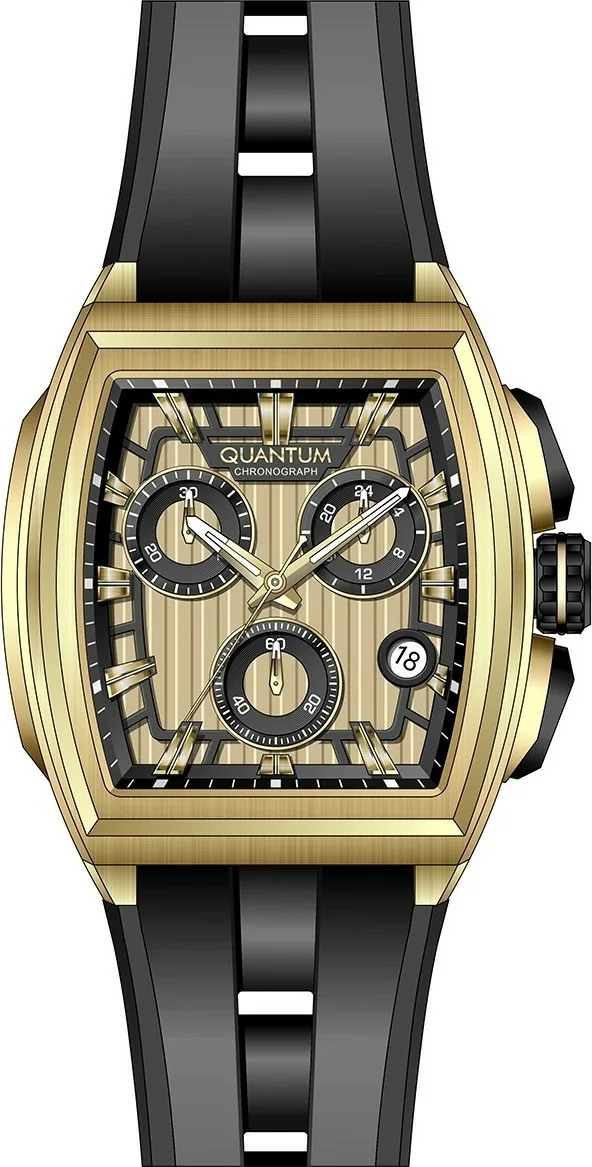 Quantum HNG1279.111 Quartz Silikon Siyah 47 Mm Erkek Kol Saati