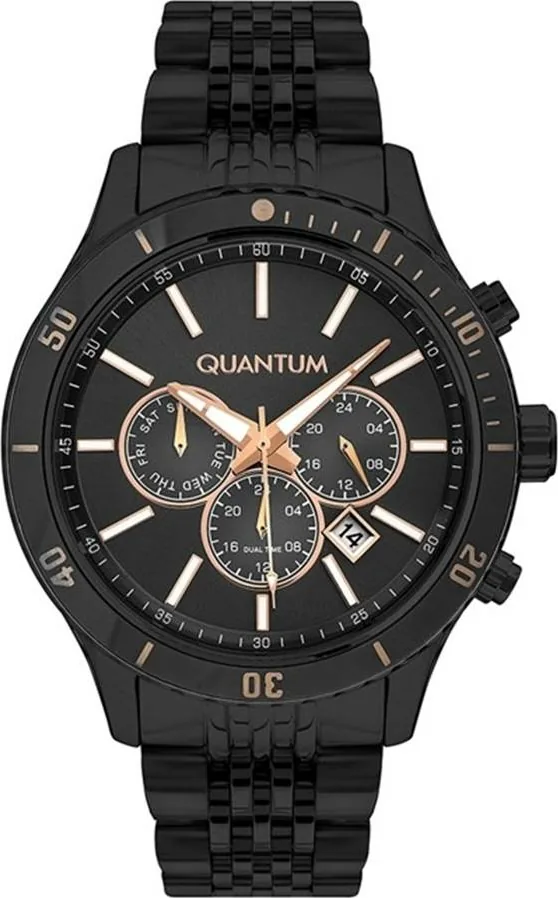 Quantum ADG931.650 Quartz Çelik Siyah Multifonksiyon 47 Mm Erkek Saat