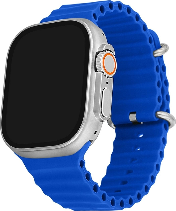 You Watch A8-A84 You Smart Silver & Blue Silicon Unisex Kol Saati